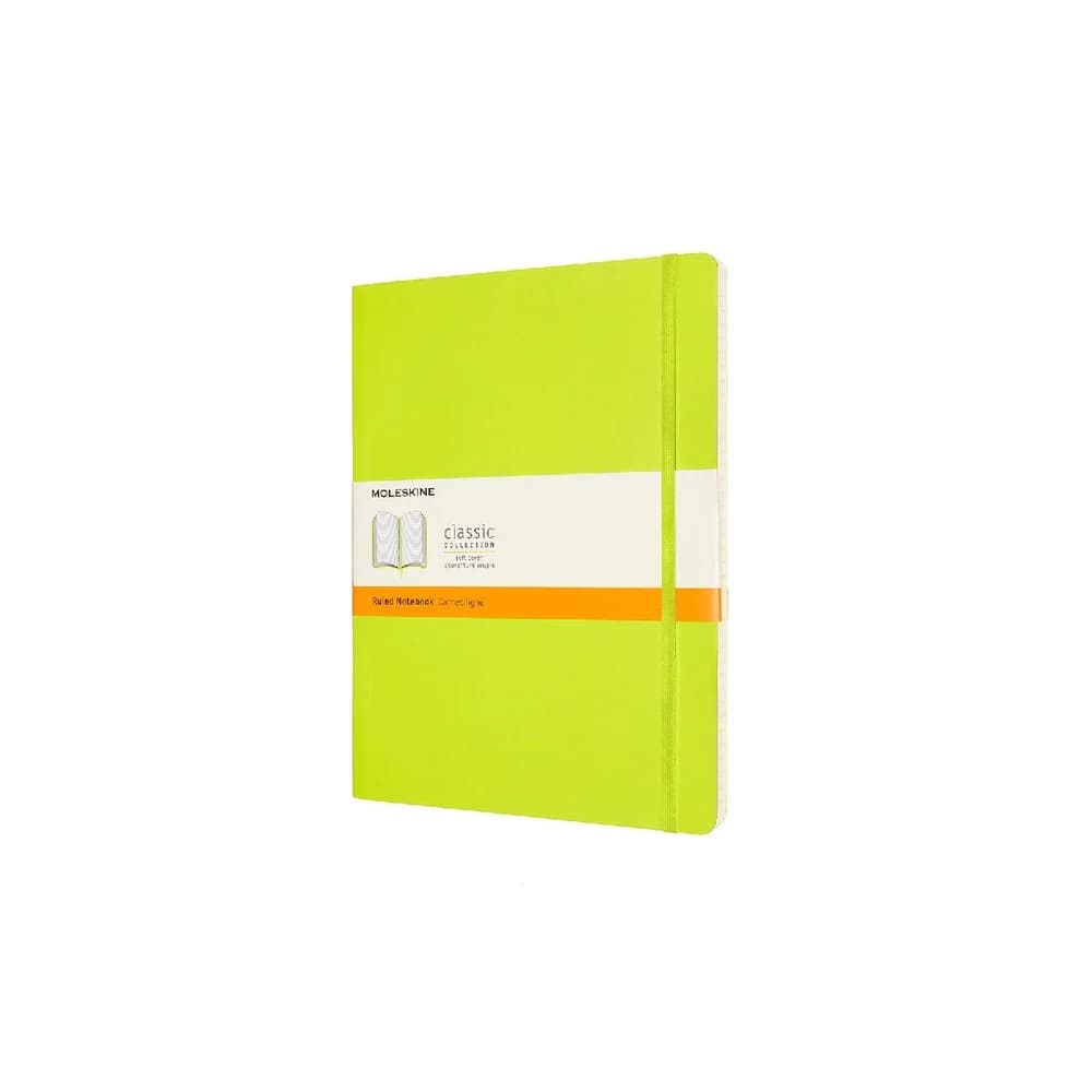MOLESKINE Notizbuch Notizbuch XL 19x25cm liniert Softcover limettengrün grün