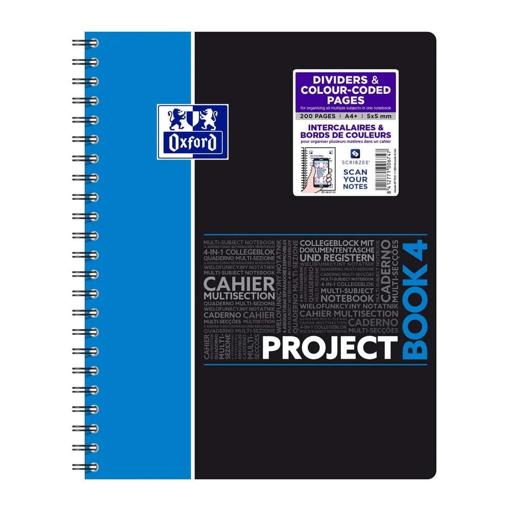 Oxford Studium Collegeblock 'PROJECTBOOK', A4+, kariert
