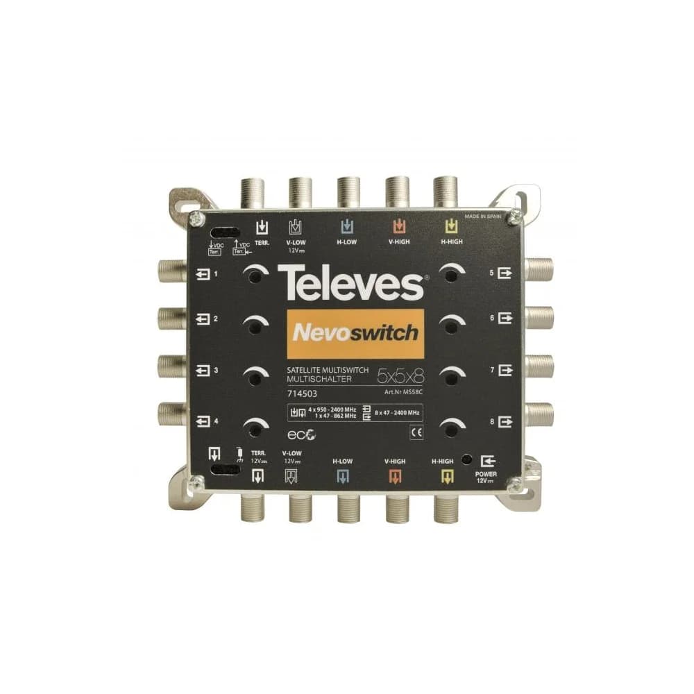 Televes Multischalter 5 in 8 Guß MS58C