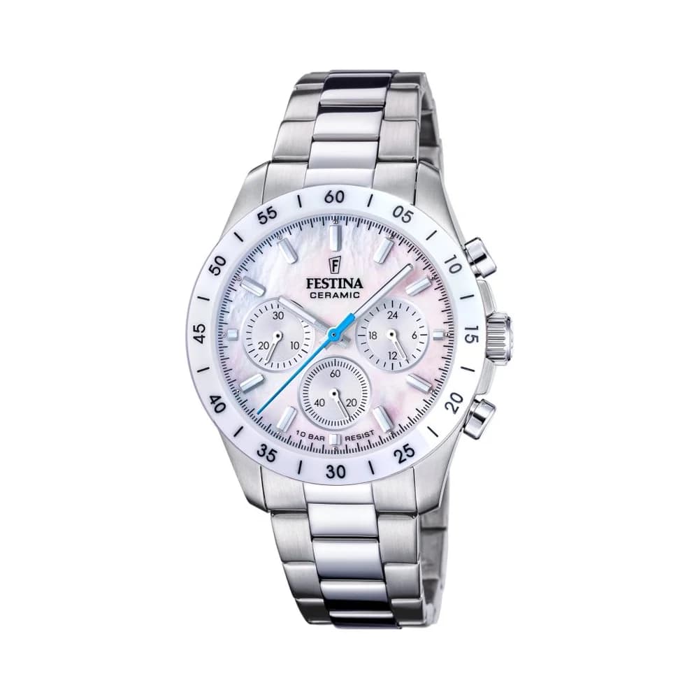 Festina Armbanduhr F20693/1 Chronograph Ceramic weiß