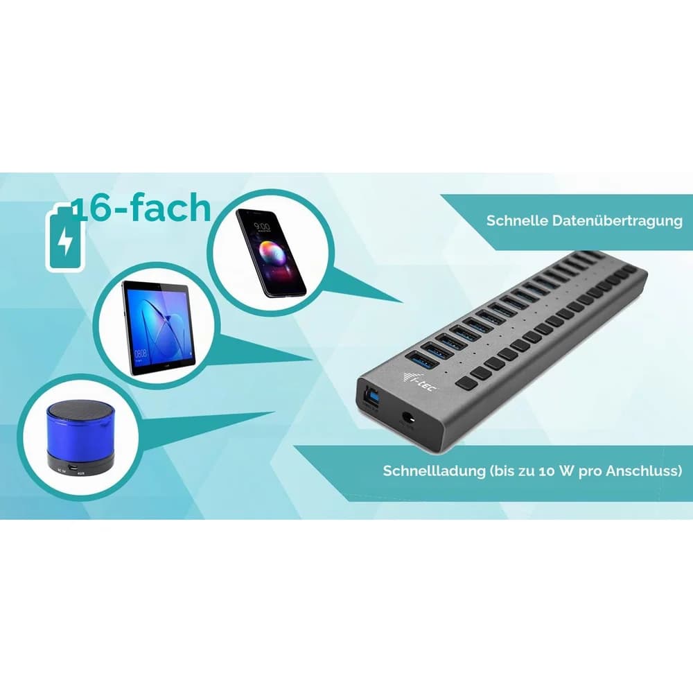i-tec USB 3.0 Charging HUB 16 port