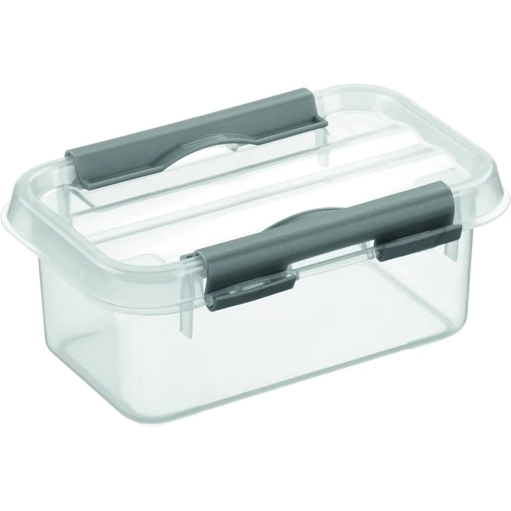 sunware Q-Line Aufbewahrungsbox 0,5l - transparent/Metall