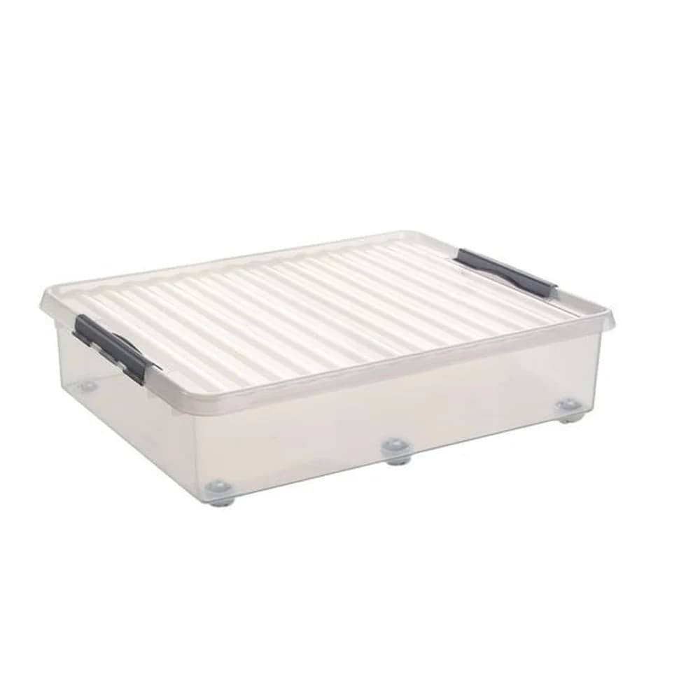 sunware Aufbewahungsbox mit Rollen 60 Liter H6163199 transparent, 80x20x50 cm
