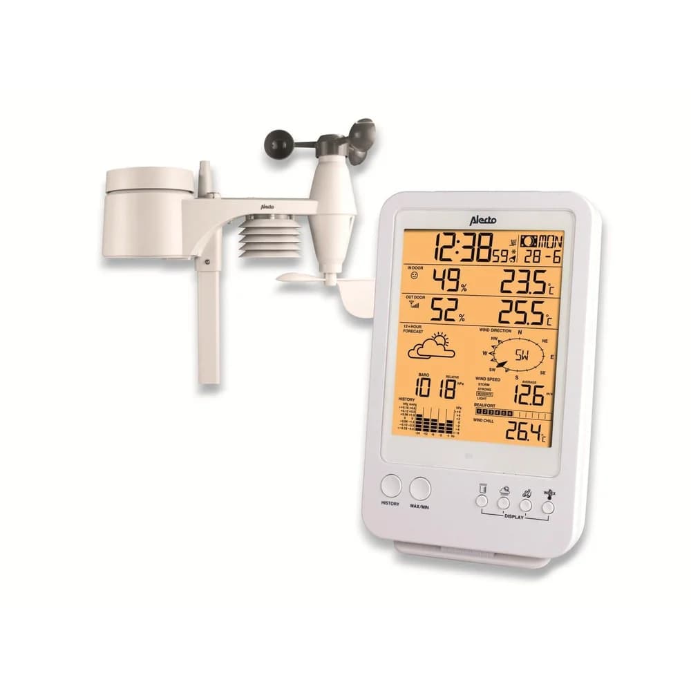 Alecto WS-4800 Wetterstation weiß