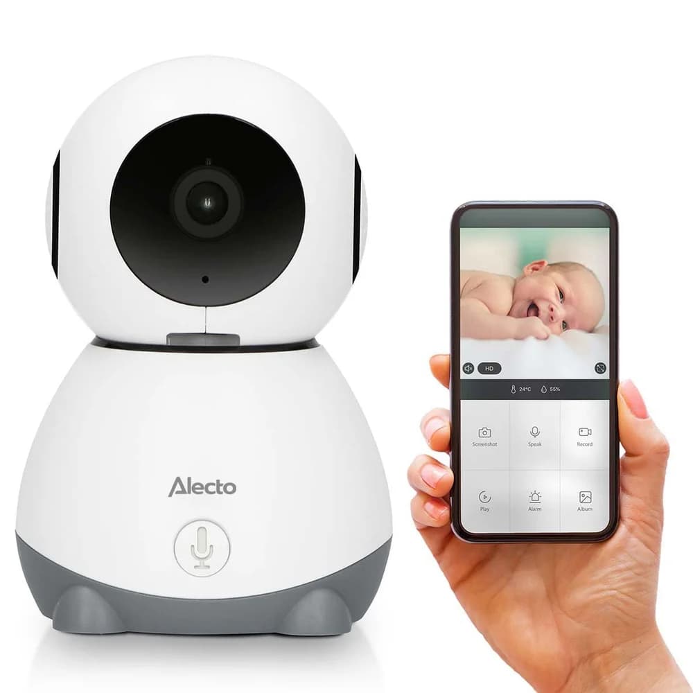Alecto SMARTBABY10 WLAN- Babyphone mit Kamera weiß/grau