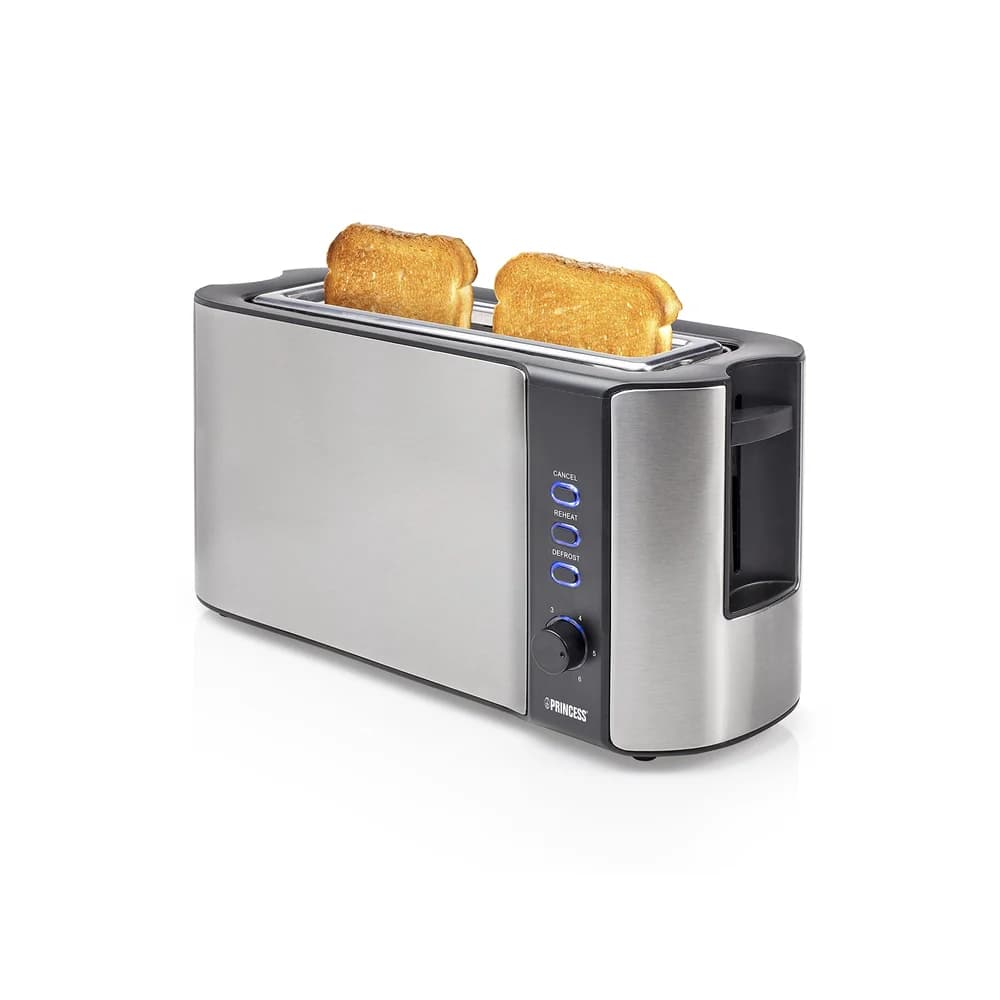 Princess Langschlitz-Toaster Silbern 1000 W 142353