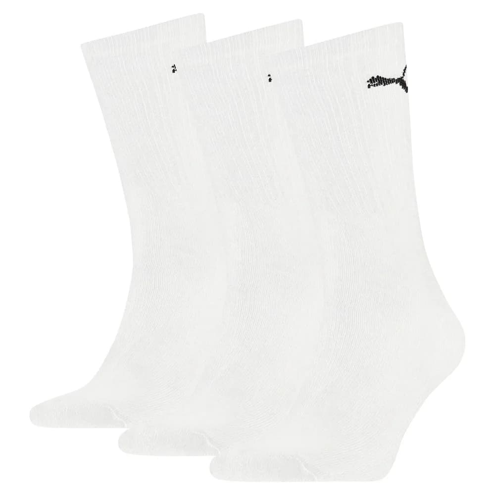 Puma 3P Sport Crew Socks Weiß Gr 43/46