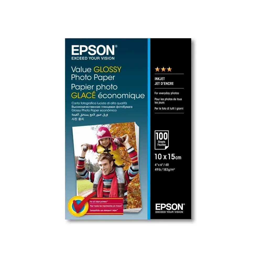 Epson Value Glossy Photo Paper 10x15 cm, 100 Blatt, 183 g