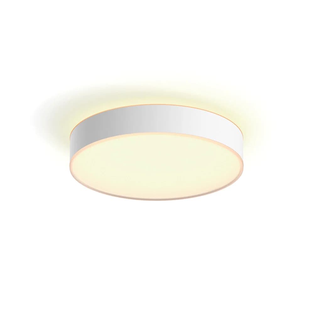 Philips Hue Enrave Deckenleuchte M inkl. Dimmschalter Weiß 38,1cm Tunable White Wasserbeständige smarte Badezimmerleuchte (IP44)