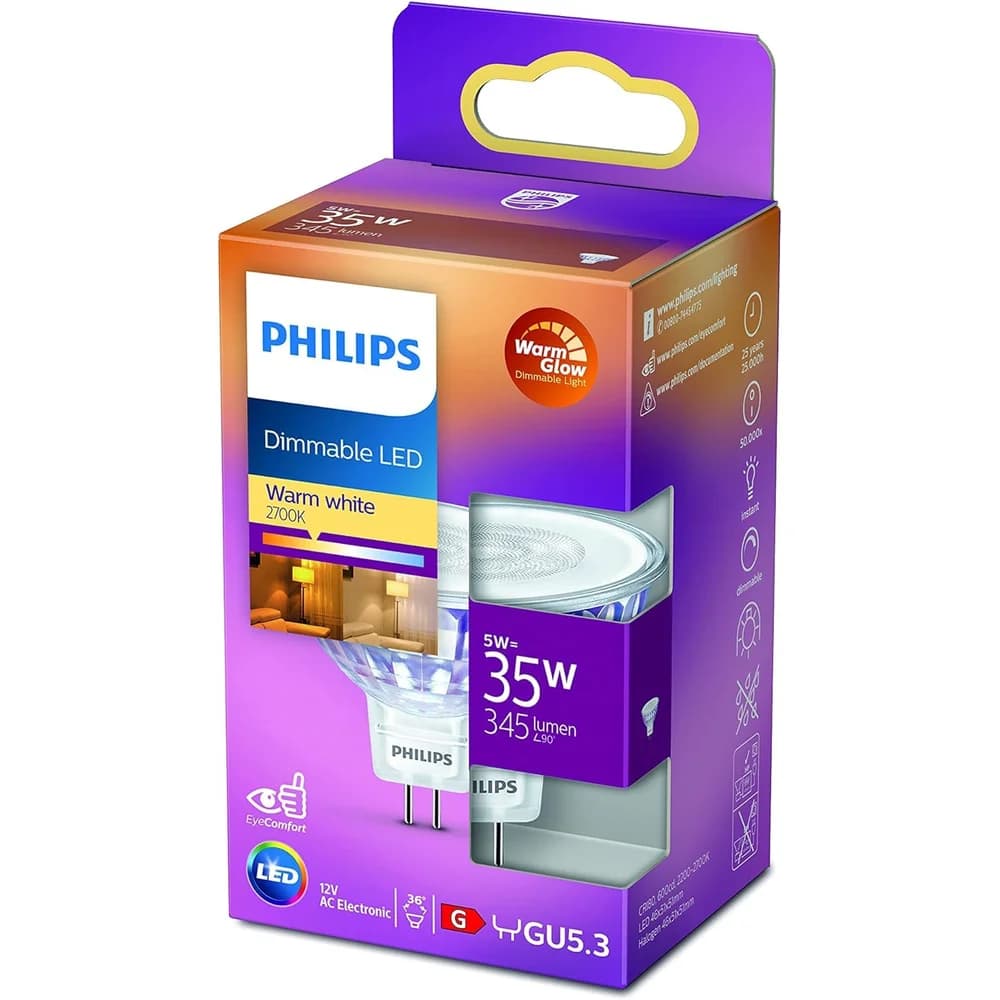 PHILIPS LED Classic GU5.3 5W (35W) 12V 345lm dim