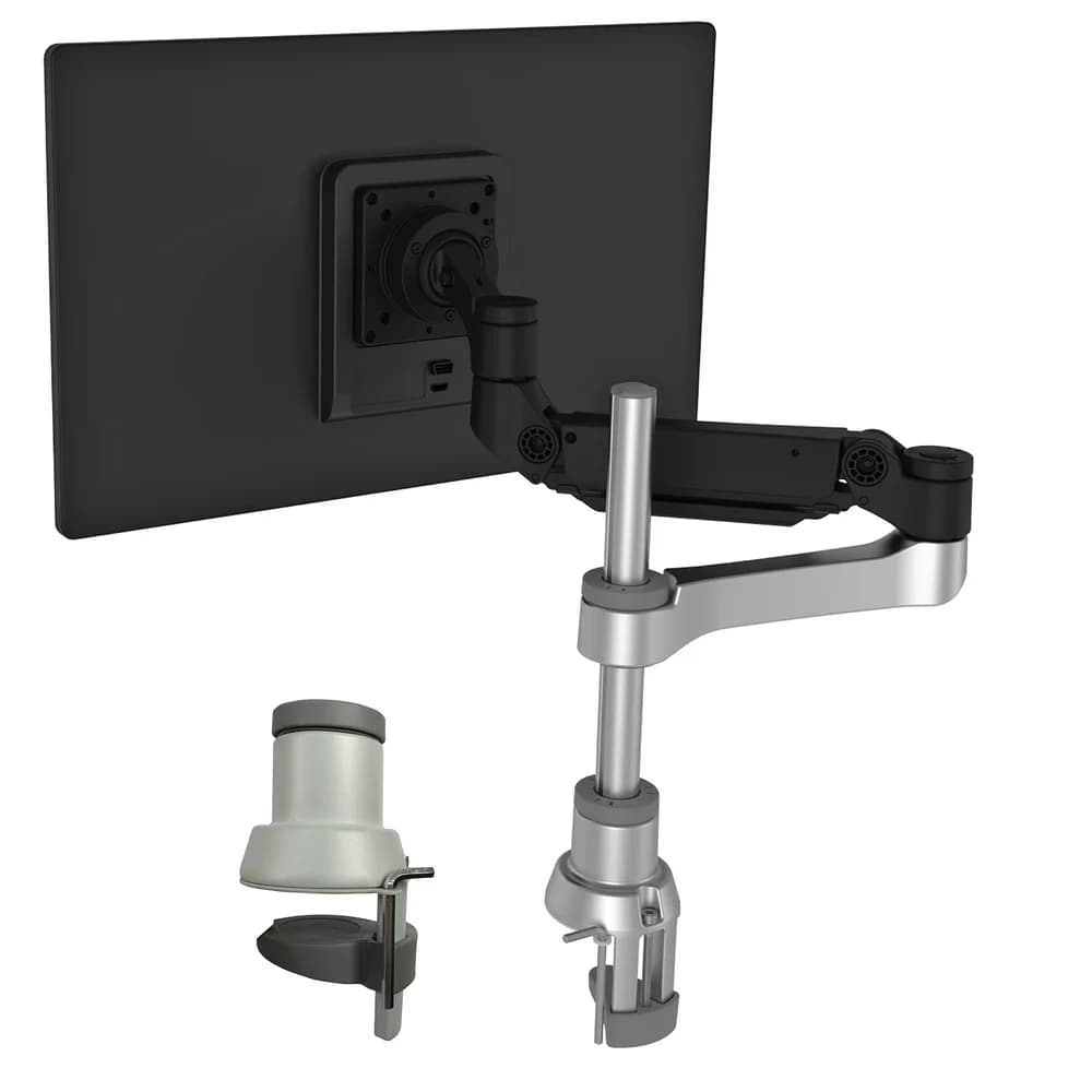 R-GO Tools Monitor-Halterung Monitorarm R-Go Caparo, verstellbarer Einzelmonitorarm mit Gasfeder
