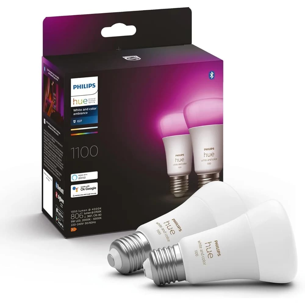 Hue Color A60 E27 1100 Lumen - Doppelpack