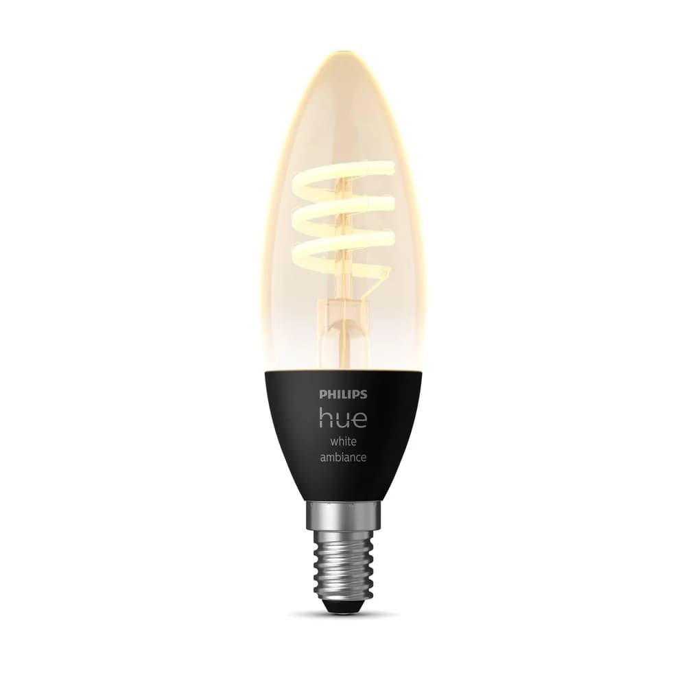 Philips Hue LED-Leuchtmittel White Ambiance Kerze 350lm, E14, 1 St., Farbwechsler goldfarben