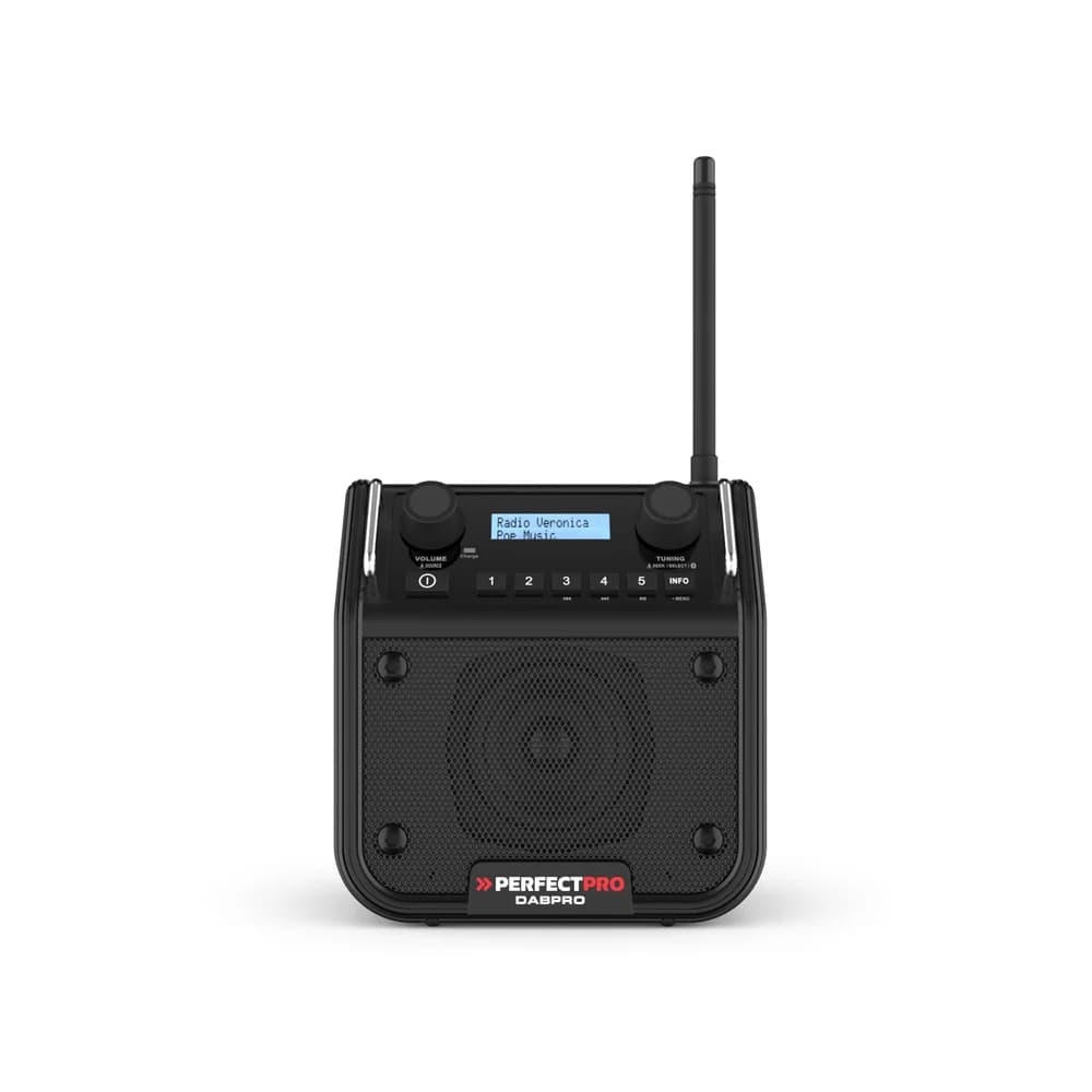 PERFECTPRO DABPRO Baustellenradio DPR2 Schwarz