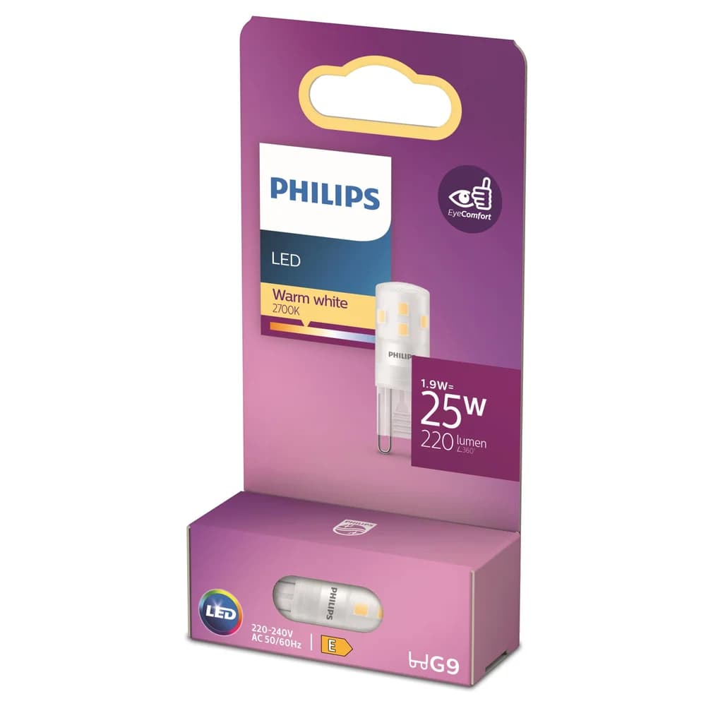 Philips CorePro G9 Capsule Stiftsockel Lampe 1,9W wie 25W warmweißes Licht 2700K