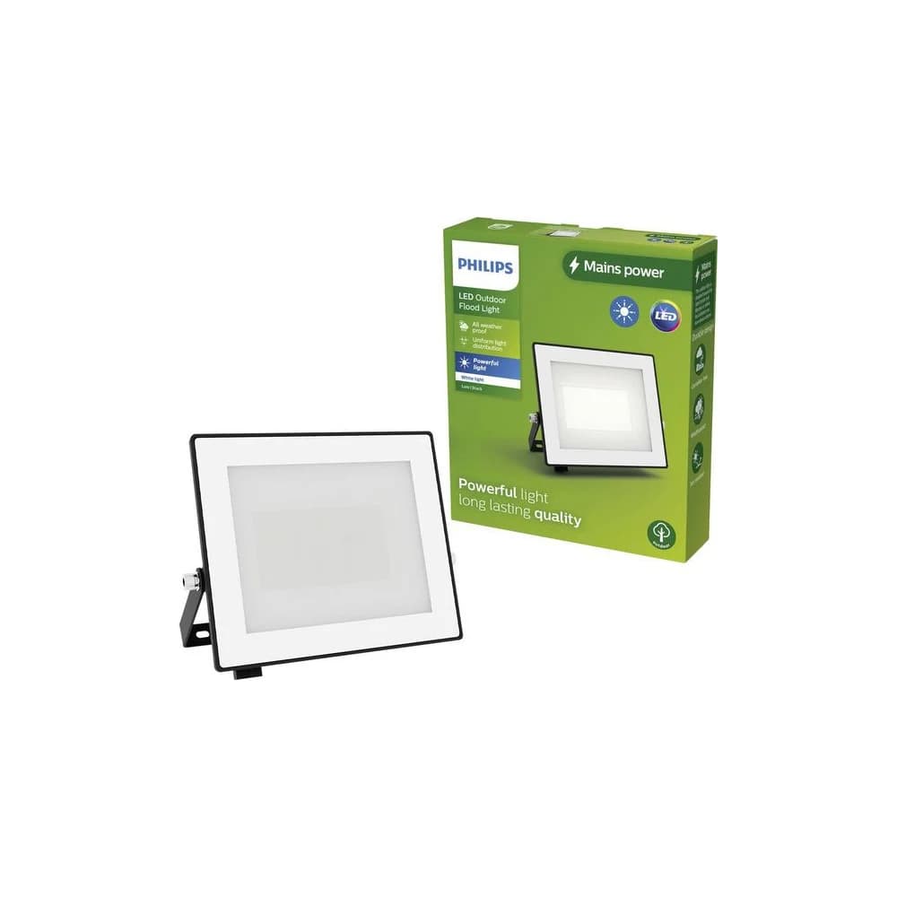 LED-Flutlicht Reflektor 30W 3200lm 3000K IP65 Schwarz Lois Philips