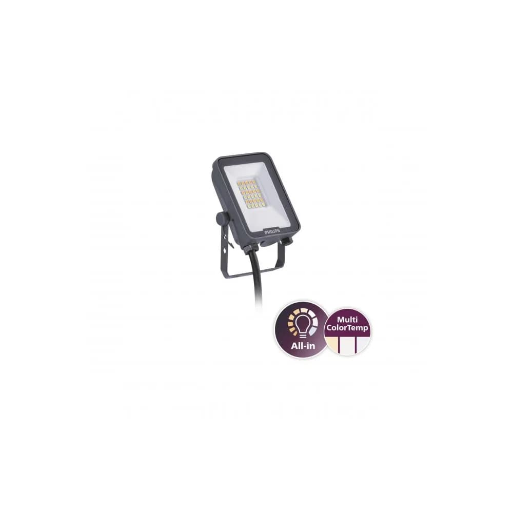 Philips LED-Außenstrahler "BVP167 SYM" 10W 830-865 IP65 Schwarz