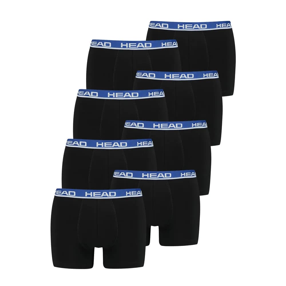 HEAD Herren Boxershort Basic Boxer 2er Pack - Black / Blue 008 - L
