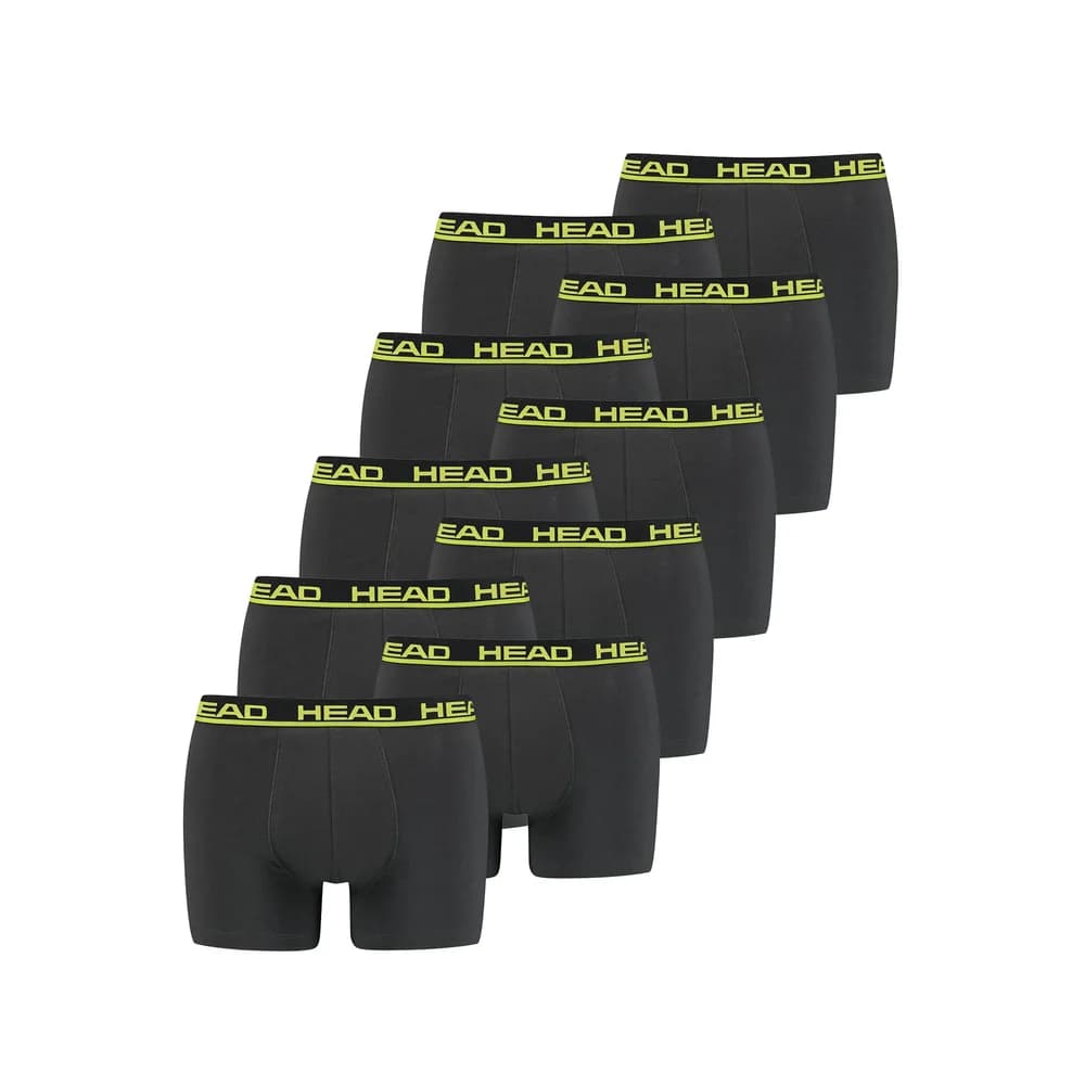 HEAD Herren Boxershort Basic Boxer 2er Pack - Phantom / Lime punch 009 - M