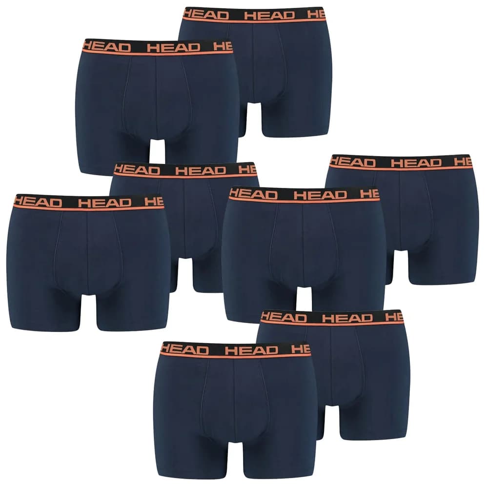 HEAD Herren Boxershort Basic Boxer 2er Pack - Blue / Orange 010 - M