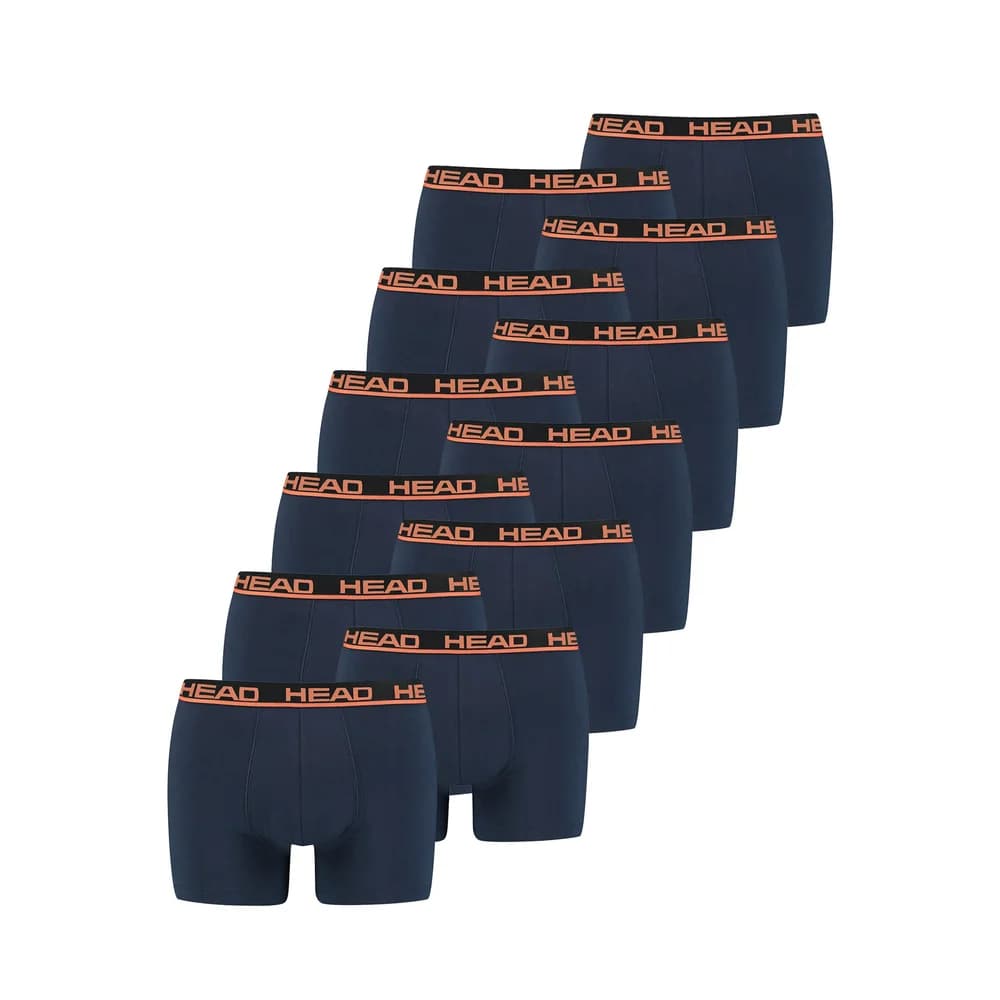 HEAD Herren Boxershort Basic Boxer 2er Pack - Blue / Orange 010 - L