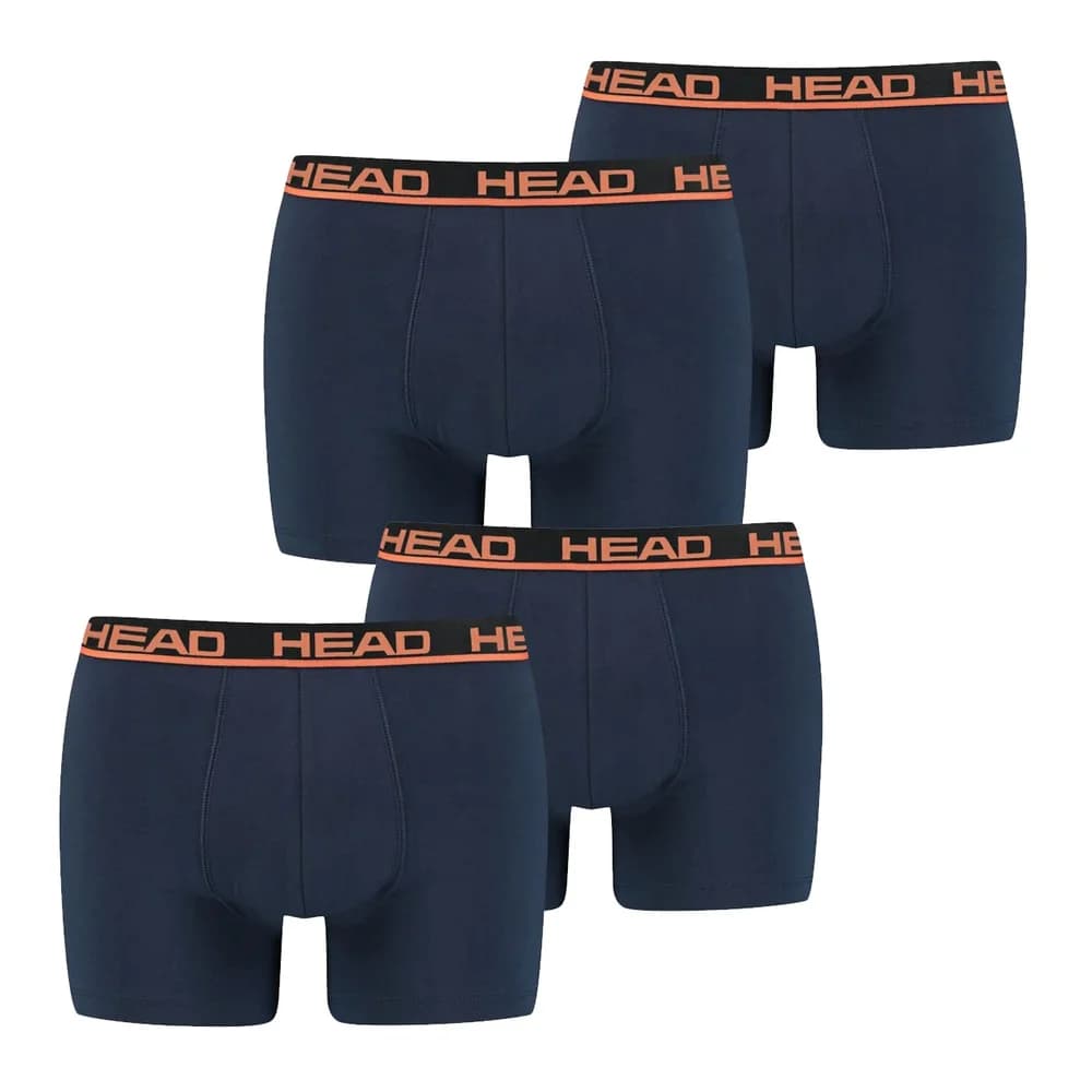 HEAD Herren Boxershort Basic Boxer 2er Pack - Blue / Orange 010 - XXL
