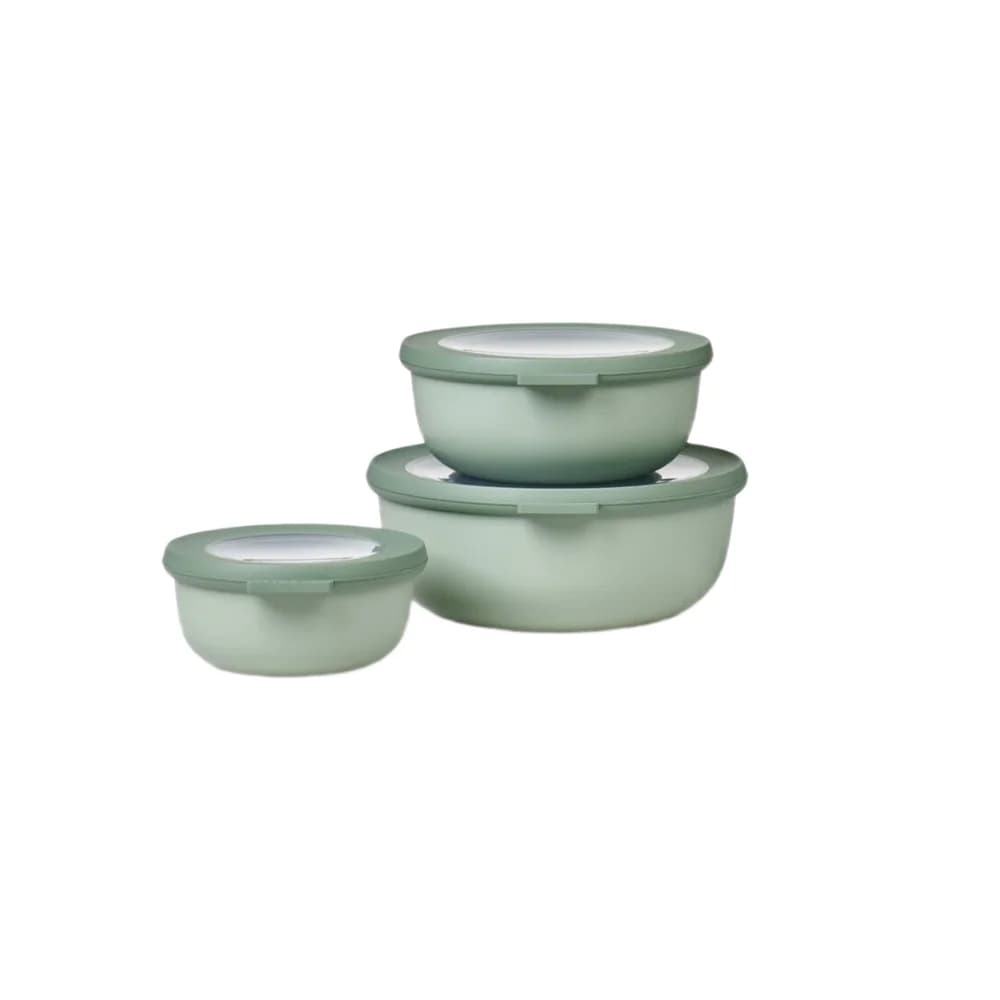 MEPAL Multischüssel-Set CIRQULA 3-teilig flach nordic sage