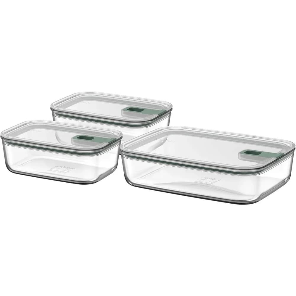 MEPAL Set Glas-Frischhaltedose EasyClip 3-tlg. - grün