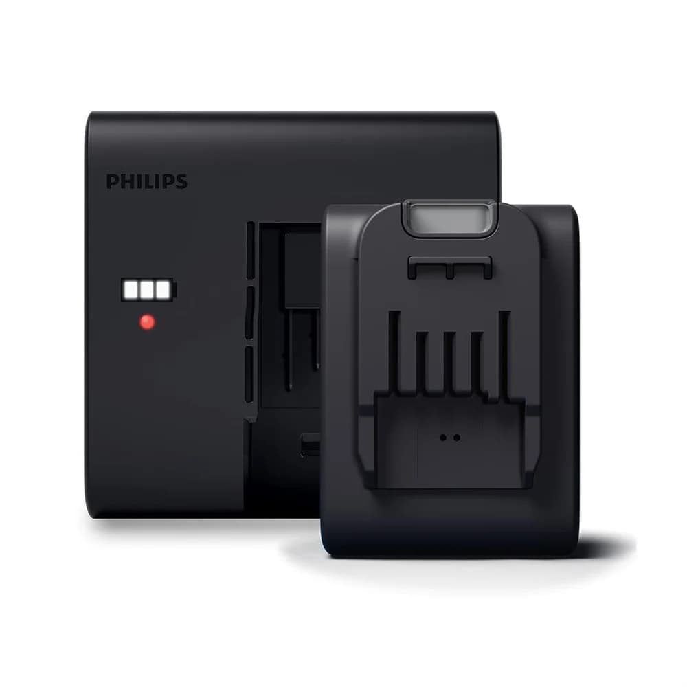 Philips XV1797/01 Staubsauger-Akku, Wechselakku + Schnellladestation für AquaTrio; 25,2 V schwarz