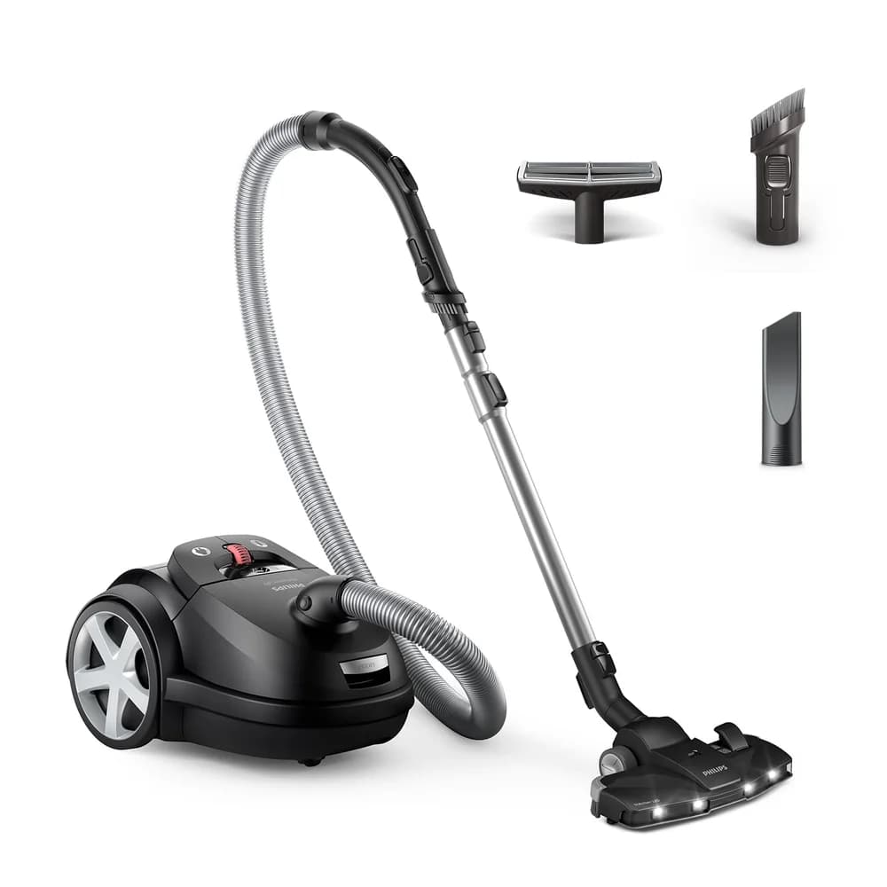 Philips Staubsauger 6000 Series mit HEPA-Filter, 900 W, weiß (XD8122/10) - Schwarz
