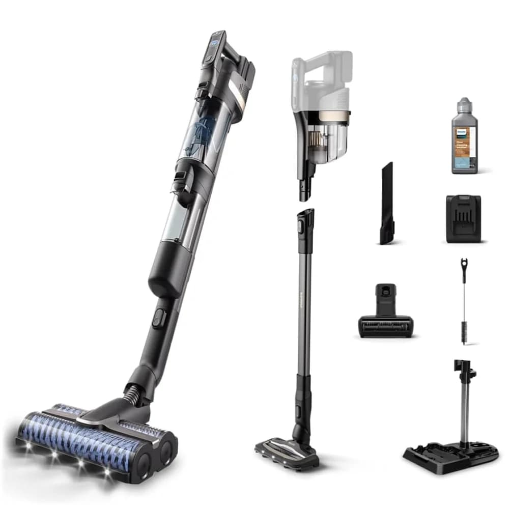 PHILIPS XW9463/11 AquaTrio Cordless Serie 9000 saugen und wischen, kabellos, Akkusauger, Nass-/Trockensauger, Akkubetrieb