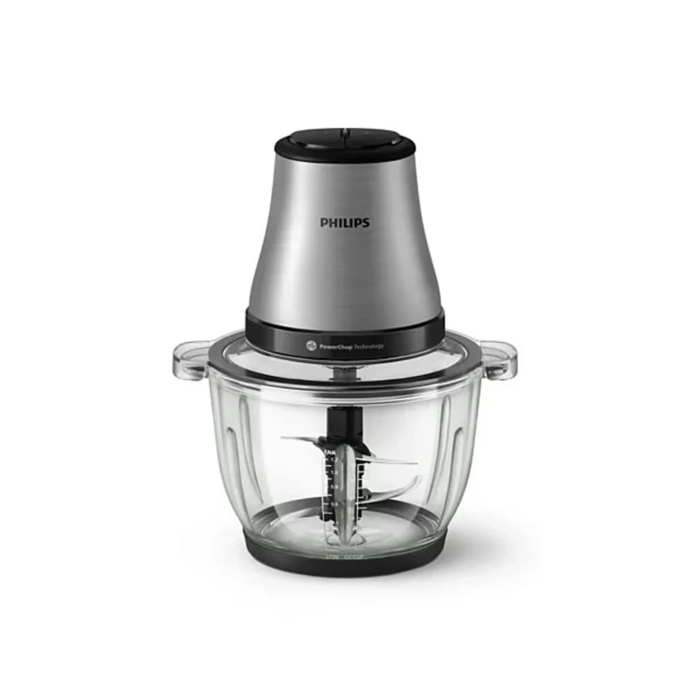 Philips elektrischer Zerkleinerer 3000 Series, 2 l, 450 W, Edelstahl (HR1503/00) - Silber