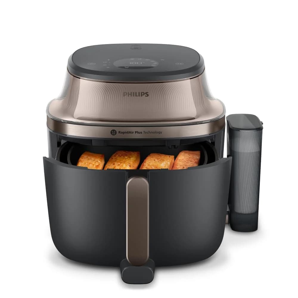 PHILIPS NA547/07 Steam Airfryer 5000 Series, mit Sichtfenster, 7.2 L, Dampfgarfunktion, Heißluftfritteuse