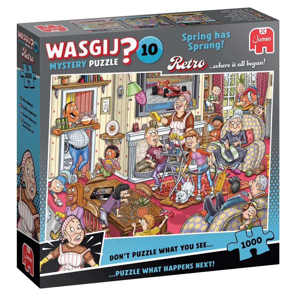 Jumbo Spiele Puzzle Jumbo 1110100801 - Wasgij Mystery 10 Retro, Spring has Sprung/Endli..., Puzzleteile