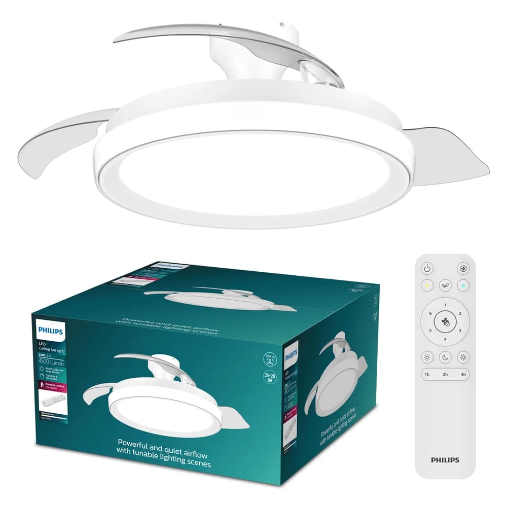 Bliss DC Fan ceiling 28W+35W TW White