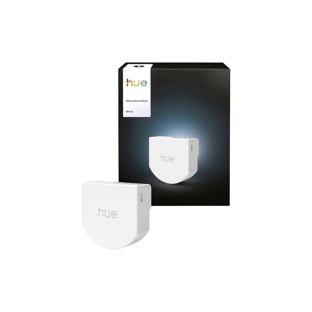Philips Hue Schalter Wandschaltermodul, für Hue Lampen, Netzbetrieb (Packung, 1-St), Individuelle Steuerung, App‐ & Sprachsteuerung, 1er‐Pack weiß