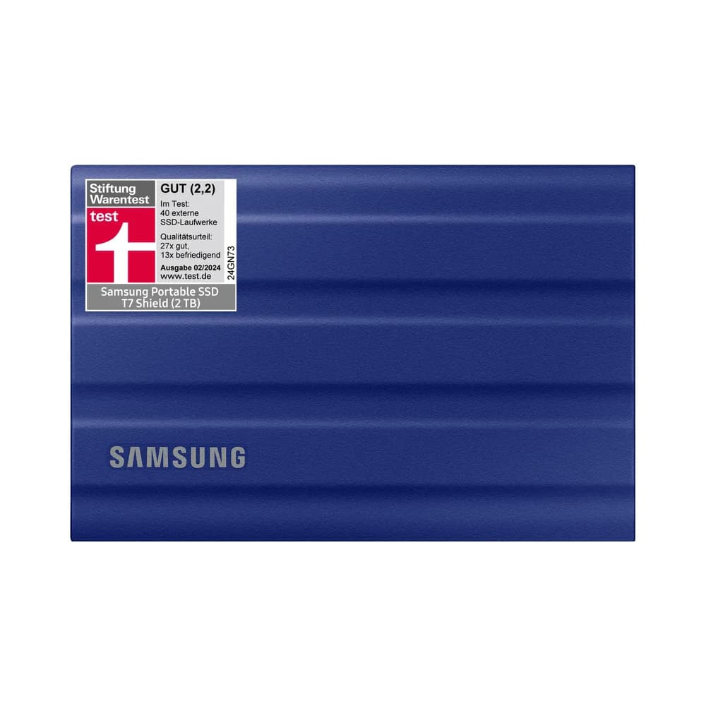 SAMSUNG T7 Shield SSD 2T Extern Blau