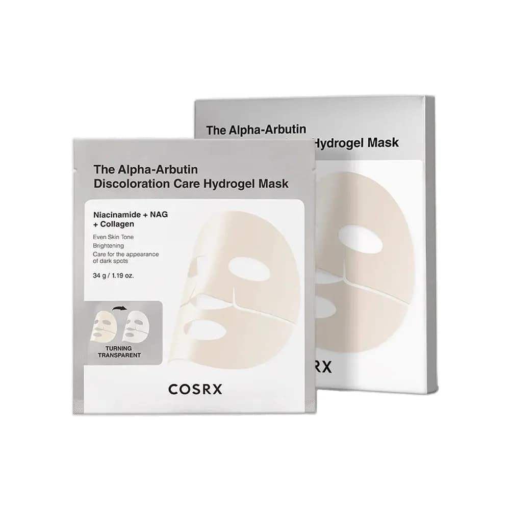 Cosrx The Alpha-Arbutin Discoloration Care Hydrogel-Maske zum vereinheitlichen der Hauttöne 3x34 g