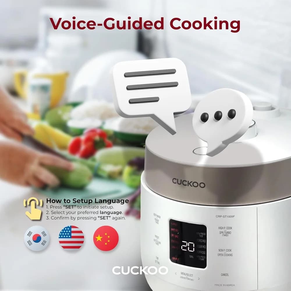 Cuckoo CRP-ST0609F Reiskocher 1,08 l 880 W Champagner, Weiß