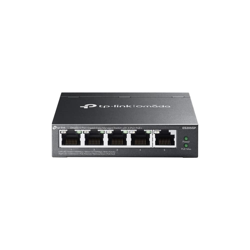 TP-Link Omada Switch 5x GE ES205GP 4-Port PoE+