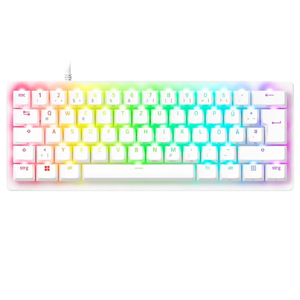 Razer Huntsman V3 Pro Mini (DE, Kabelgebunden), Tastatur, Weiss