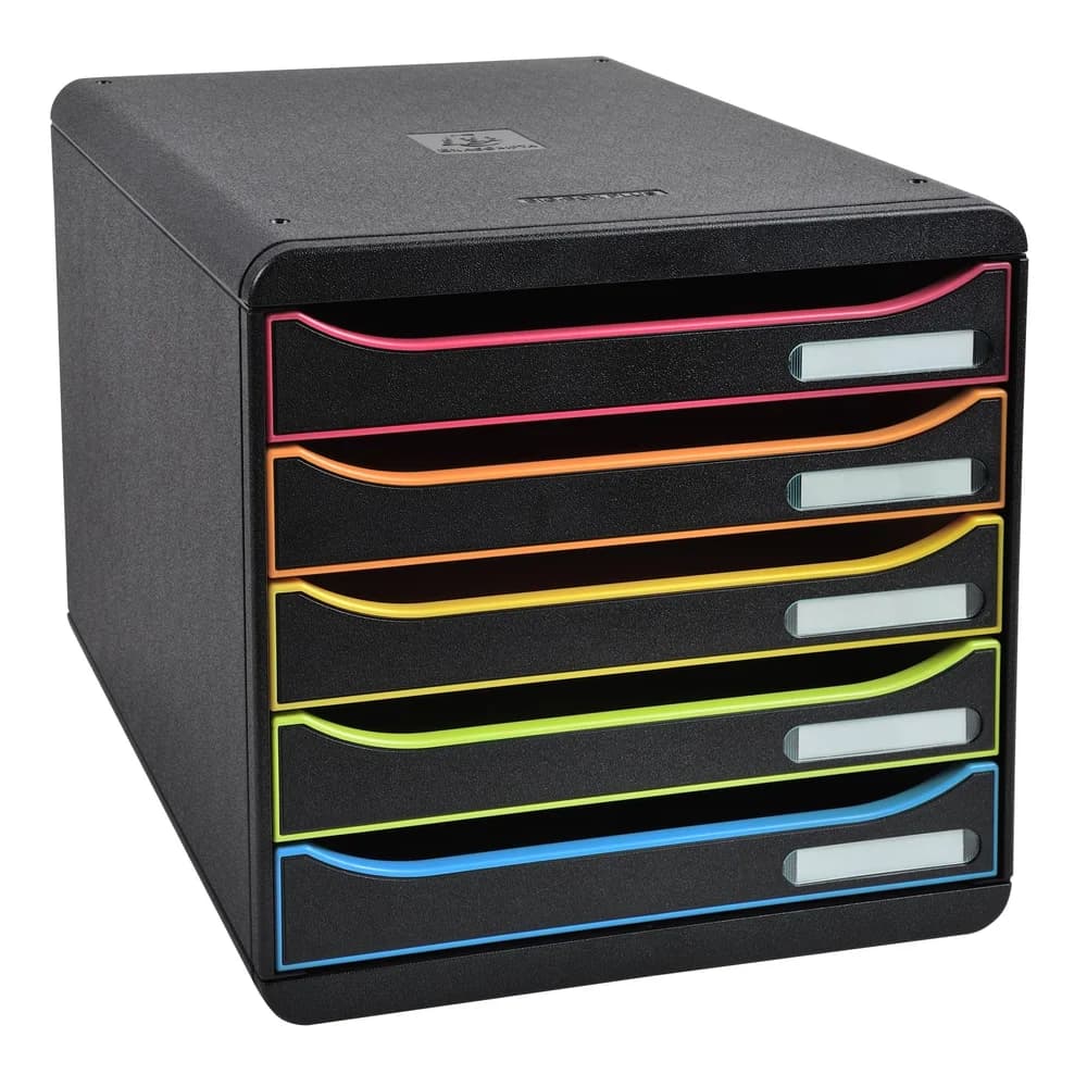 EXACOMPTA Organizer Schubladenbox BIG-BOX PLUS 309914D 5 Schübe harlekin/schwarz