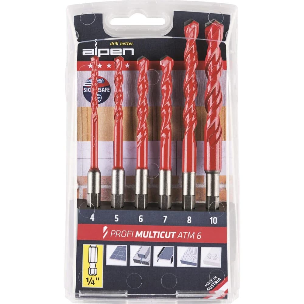 Alpen Bohrer-Kassette Profi Multicut ATM 5 Ø 4, 5, 6, 8, 10 mm 5-tlg. 100805100