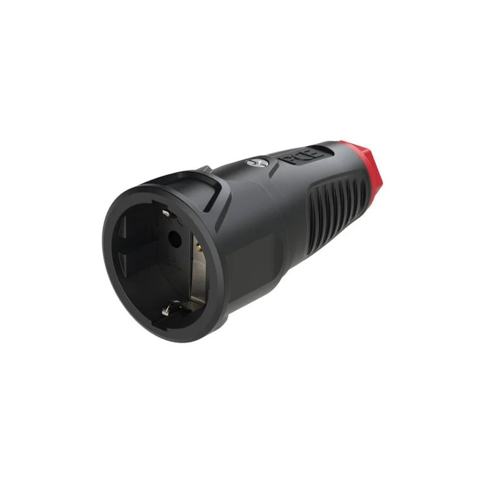 PCE Schutzkontaktkupplung IP20 Vollgummi 16A / 250V AC / 3p (2P+E)