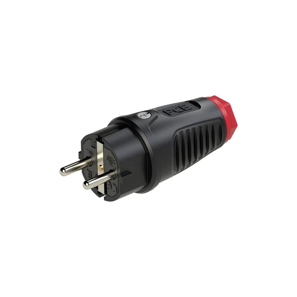 PCE Schutzkontaktstecker IP54 Vollgummi 16A / 250V AC / 3p (2P+E)