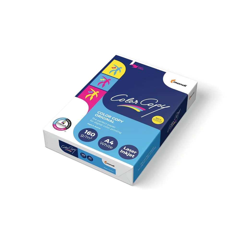 Mondi Color Copy DIN A4 Druckerpapier Weiß 160 g/m2 Satin 250 Blatt
