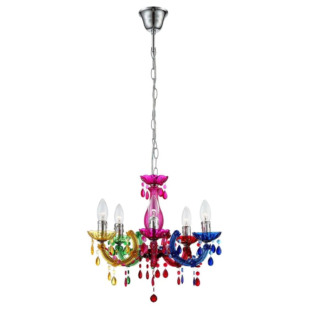 Globo Lighting Luster , silber , Maße (cm): H: 128 Ø: 44