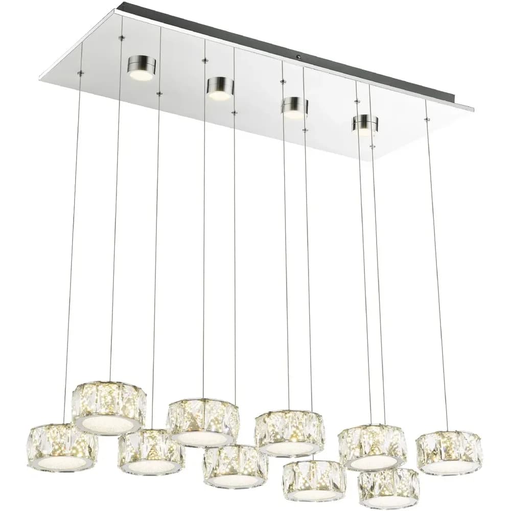 Globo Lighting Hängeleuchte , silber , Maße (cm): B: 36 H: 120