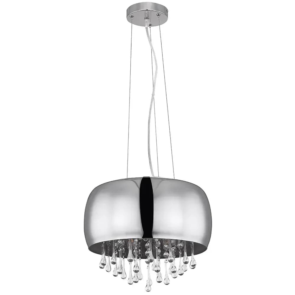 Globo Lighting Hängeleuchte , silber , Maße (cm): H: 120 Ø: 35