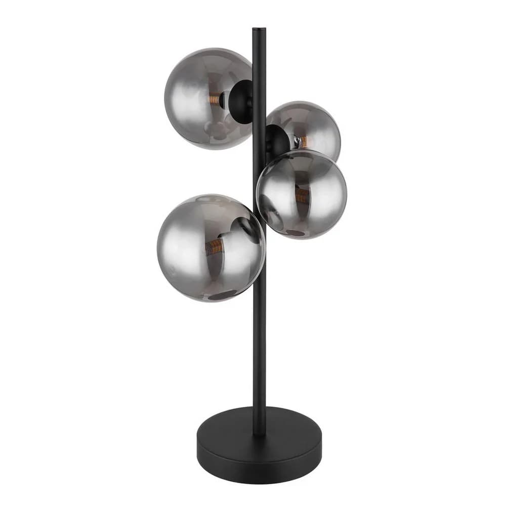 Globo 56133-4T Riha Tischleuchte Metall Schwarz Matt, 4X G9 Led